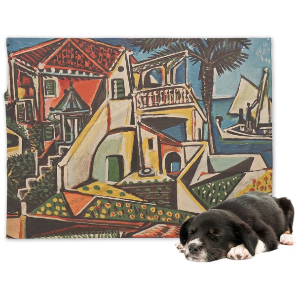 Custom Mediterranean Landscape by Pablo Picasso Dog Blanket - Large