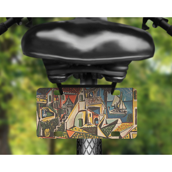 Mediterranean Landscape by Pablo Picasso Mini License Plate on Bicycle