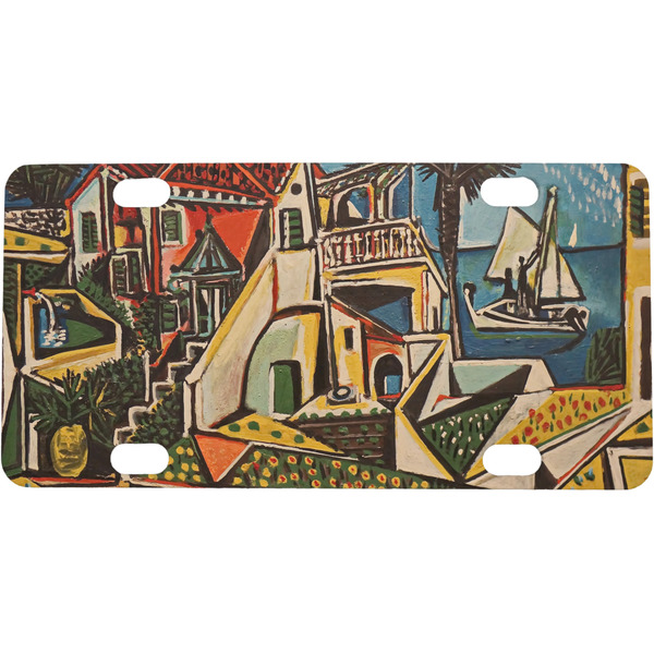 Custom Mediterranean Landscape by Pablo Picasso Mini / Bicycle License Plate (4 Holes)