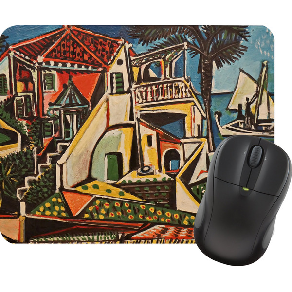 Custom Mediterranean Landscape by Pablo Picasso Rectangular Mouse Pad