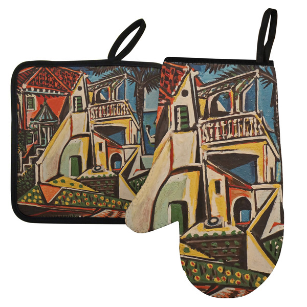 Custom Mediterranean Landscape by Pablo Picasso Left Oven Mitt & Pot Holder Set
