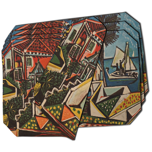Custom Mediterranean Landscape by Pablo Picasso Dining Table Mat - Octagon - Set of 4 (Double-SIded)
