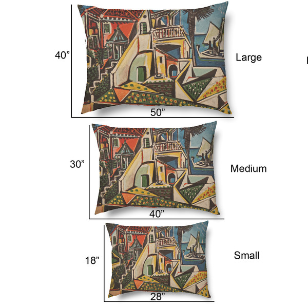 Mediterranean Landscape by Pablo Picasso Outdoor Dog Beds - SIZE CHART