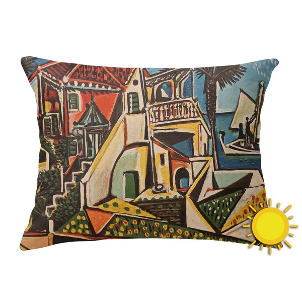 Custom Mediterranean Landscape by Pablo Picasso Outdoor Throw Pillow (Rectangular)