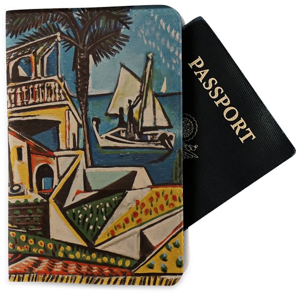Custom Mediterranean Landscape by Pablo Picasso Passport Holder - Fabric