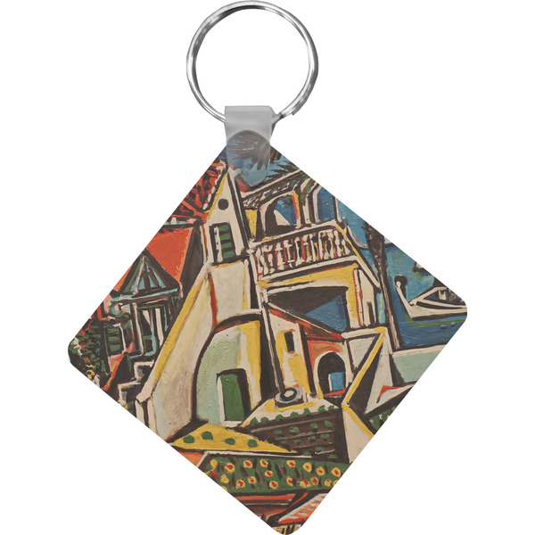 Custom Mediterranean Landscape by Pablo Picasso Diamond Plastic Keychain