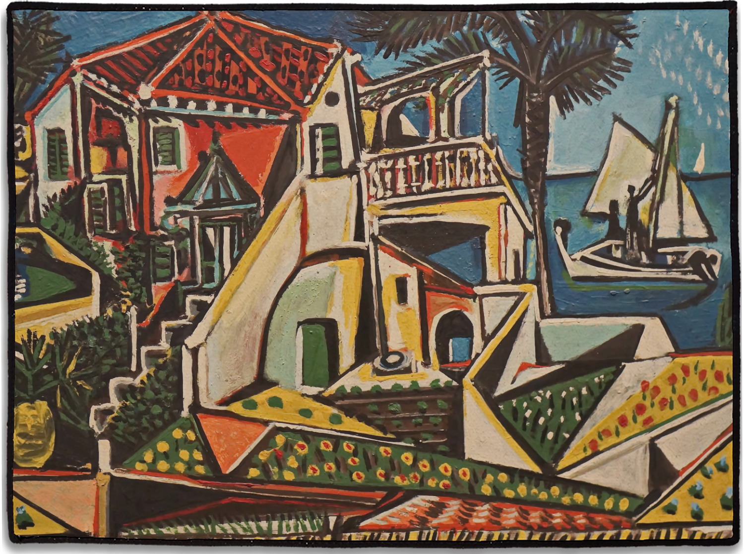Custom Mediterranean Landscape by Pablo Picasso Door Mat