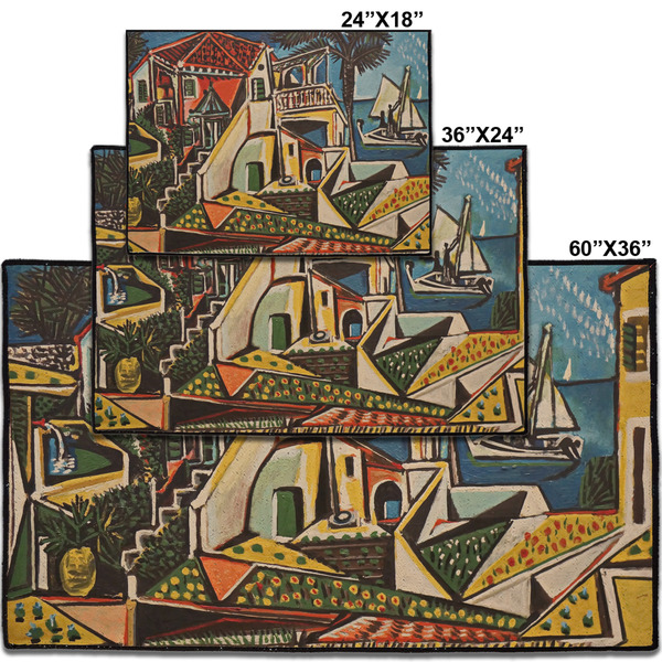 Mediterranean Landscape by Pablo Picasso Personalized Door Mat - Group Parent IMF