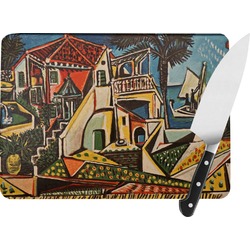 Mediterranean Landscape by Pablo Picasso Rectangular Glass Cutting Board - Large - 15.25"x11.25"