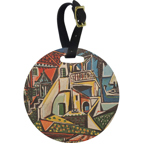 Custom Mediterranean Landscape by Pablo Picasso Plastic Luggage Tag - Round