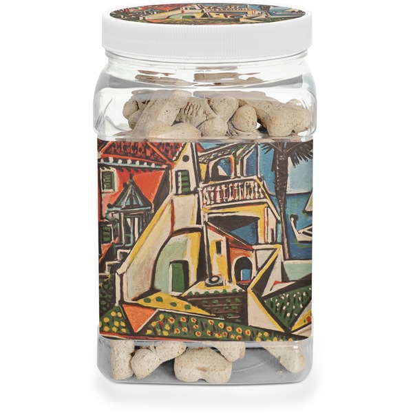 Custom Mediterranean Landscape by Pablo Picasso Dog Treat Jar