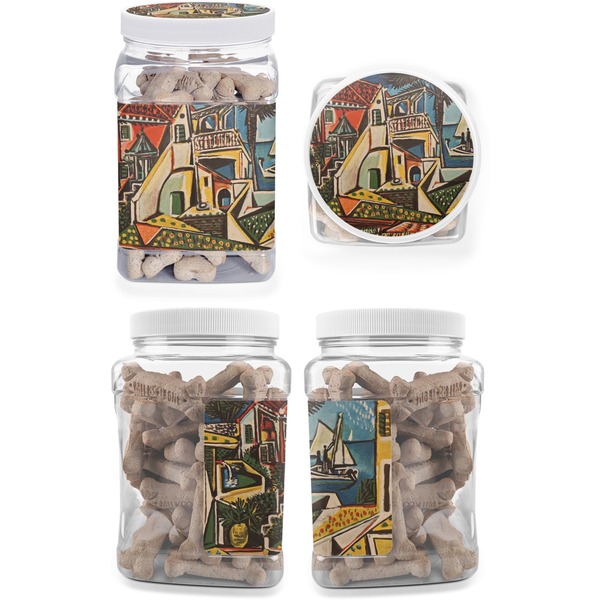 Mediterranean Landscape by Pablo Picasso Pet Treat Jar - Multiple Angles