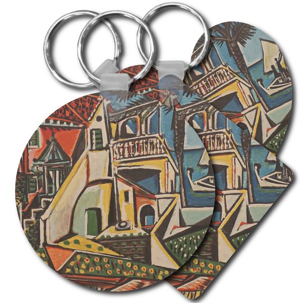Custom Mediterranean Landscape by Pablo Picasso Plastic Keychain