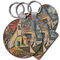 Mediterranean Landscape by Pablo Picasso Plastic Keychains