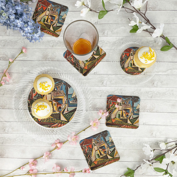 Mediterranean Landscape by Pablo Picasso Plastic Party Appetizer & Dessert Plates - In Context