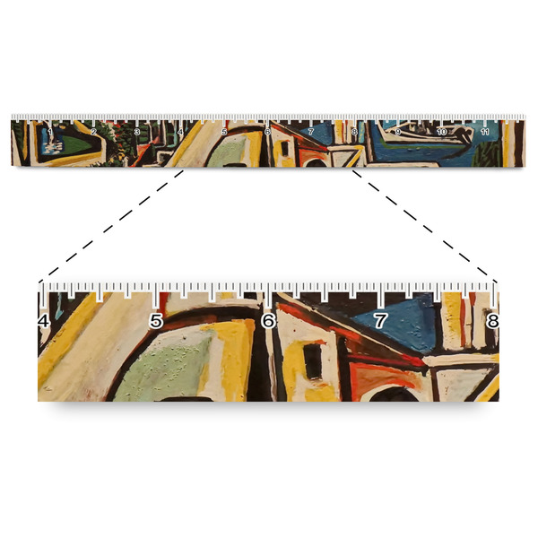 Custom Mediterranean Landscape by Pablo Picasso Plastic Ruler - 12"