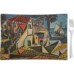 Mediterranean Landscape by Pablo Picasso Rectangular Glass Appetizer / Dessert Plate - Single or Set