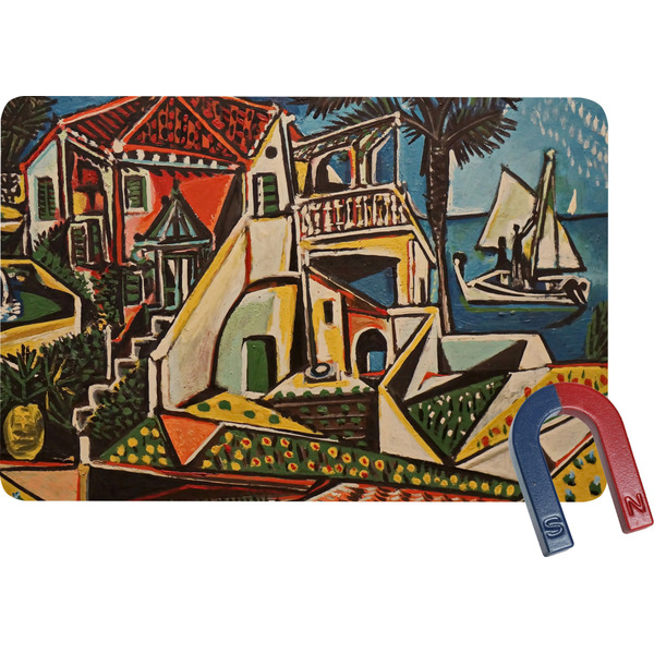 Custom Mediterranean Landscape by Pablo Picasso Rectangular Fridge Magnet