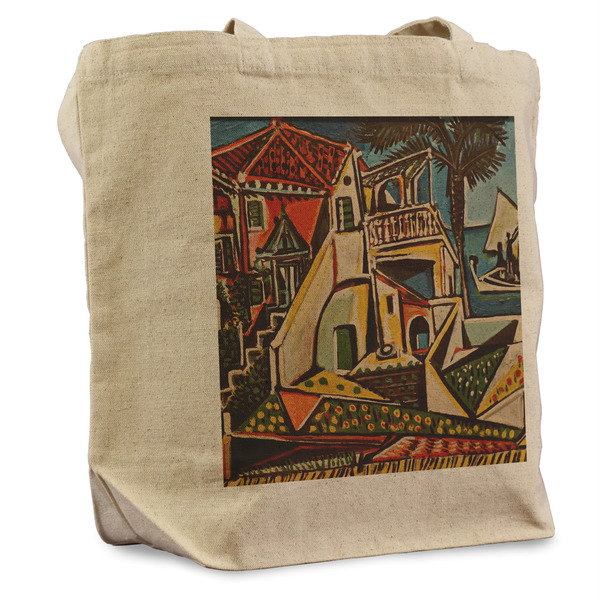 Custom Mediterranean Landscape by Pablo Picasso Reusable Cotton Grocery Bag