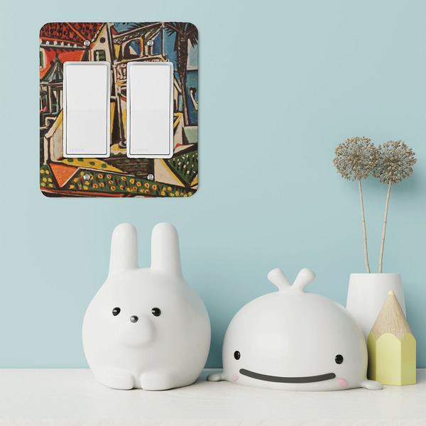 Mediterranean Landscape by Pablo Picasso Rocker Light Switch Covers - Double - IN CONTEXT