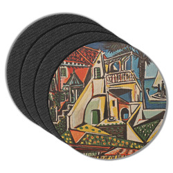 Mediterranean Landscape by Pablo Picasso Round Rubber Backed Coasters - Set of 4