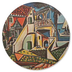 Mediterranean Landscape by Pablo Picasso Round Rubber Backed Coaster