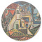 Mediterranean Landscape by Pablo Picasso Round Coaster Rubber Back - Single