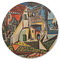 Mediterranean Landscape by Pablo Picasso Round Rubber Backed Coaster