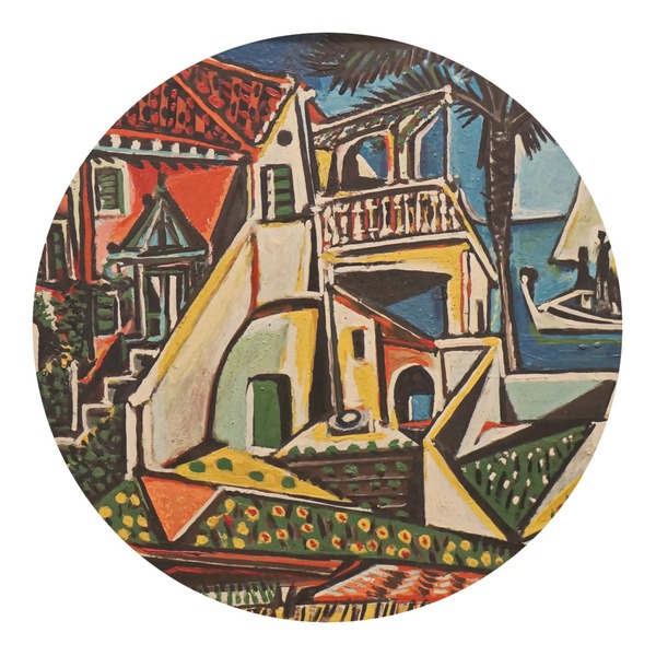 Custom Mediterranean Landscape by Pablo Picasso Round Decal - Medium