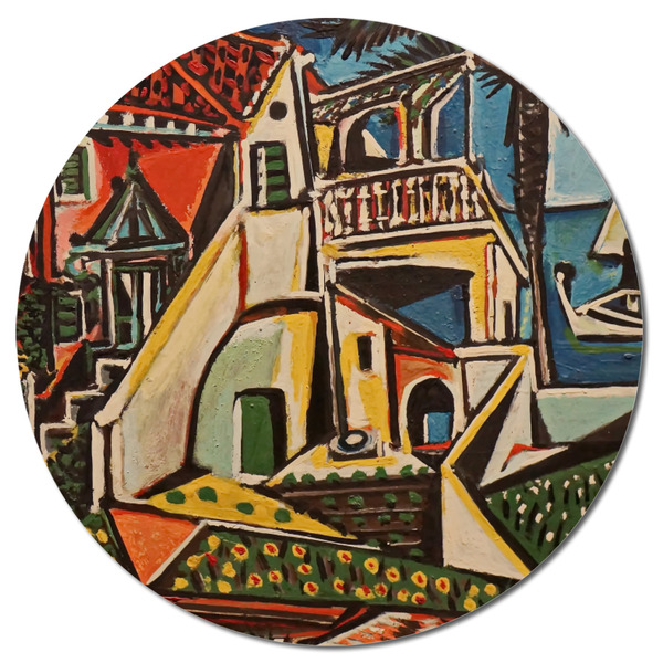 Mediterranean Landscape by Pablo Picasso Round Fridge Magnet - FRONT