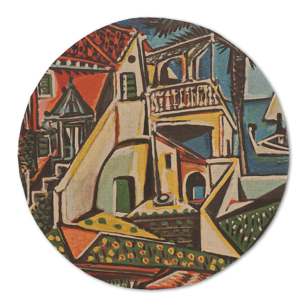Mediterranean Landscape by Pablo Picasso Round Linen Placemats - FRONT (Double Sided)