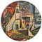 Mediterranean Landscape by Pablo Picasso Round Mousepad - APPROVAL