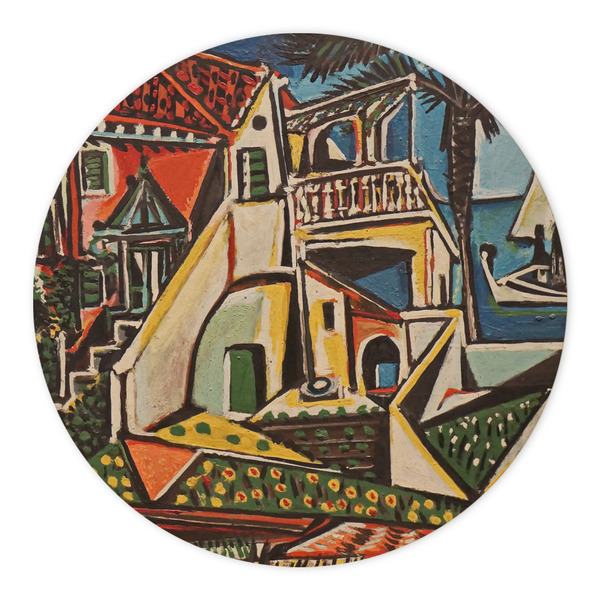 Mediterranean Landscape by Pablo Picasso Round Paper Coaster - Approval