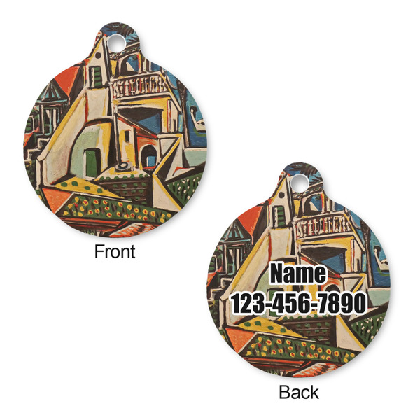 Mediterranean Landscape by Pablo Picasso Round Pet ID Tag - Large - Approval