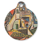 Mediterranean Landscape by Pablo Picasso Round Pet ID Tag - Large