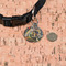 Mediterranean Landscape by Pablo Picasso Round Pet ID Tag - Small - In Context