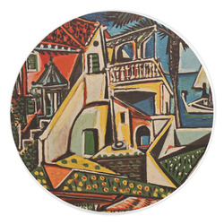 Mediterranean Landscape by Pablo Picasso Round Stone Trivet