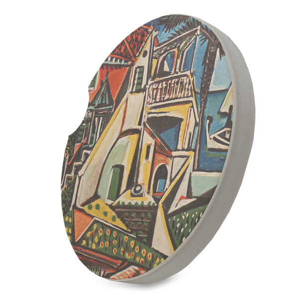 Mediterranean Landscape by Pablo Picasso Sandstone Car Coaster - STANDING ANGLE
