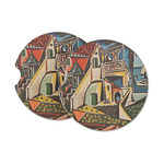Mediterranean Landscape by Pablo Picasso Sandstone Car Coasters