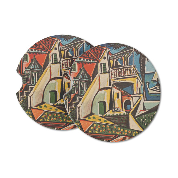 Custom Mediterranean Landscape by Pablo Picasso Sandstone Car Coasters