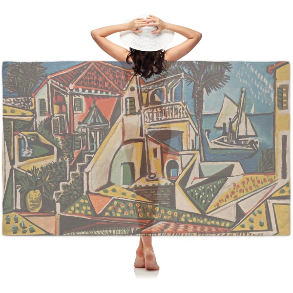 Custom Mediterranean Landscape by Pablo Picasso Sheer Sarong