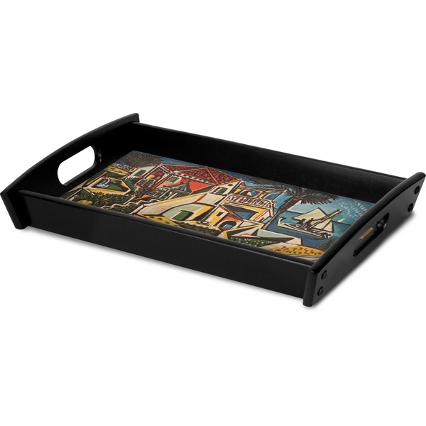 Mediterranean Landscape by Pablo Picasso Serving Tray Black - Corner