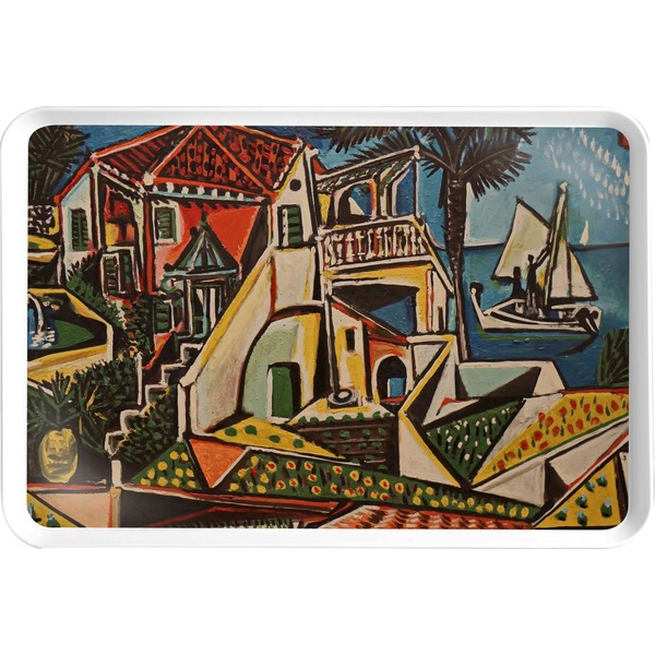Custom Mediterranean Landscape by Pablo Picasso Serving Tray