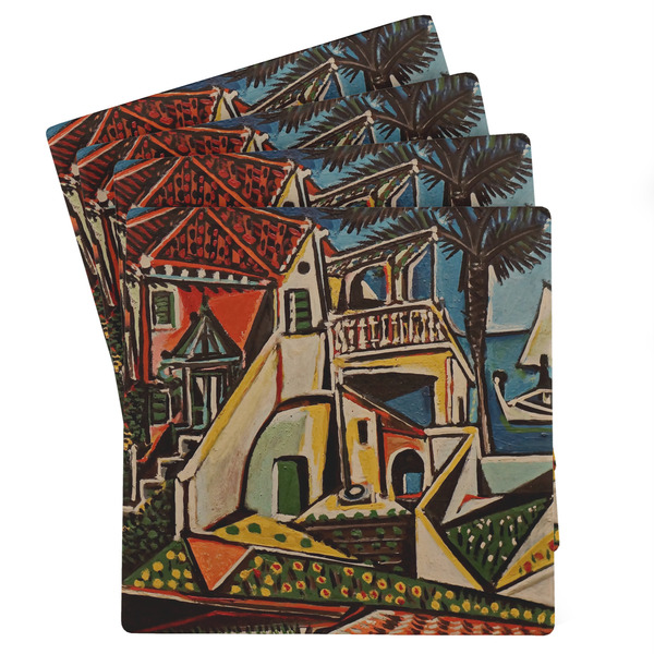 Custom Mediterranean Landscape by Pablo Picasso Absorbent Stone Coasters - Set of 4