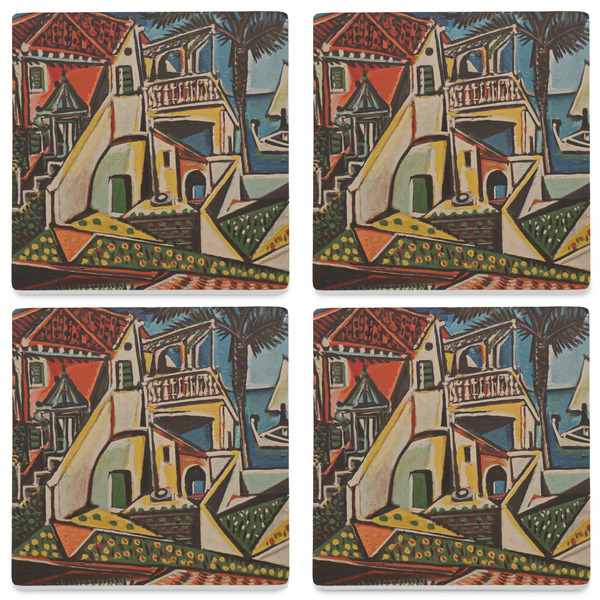 Mediterranean Landscape by Pablo Picasso Set of 4 Sandstone Coasters - See All 4 View