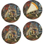 Mediterranean Landscape by Pablo Picasso Set of 4 Glass Appetizer / Dessert Plate 8"