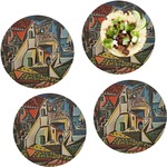 Mediterranean Landscape by Pablo Picasso Set of 4 Glass Lunch / Dinner Plate 10"