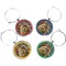 Mediterranean Landscape by Pablo Picasso Wine Charms (Set of 4)