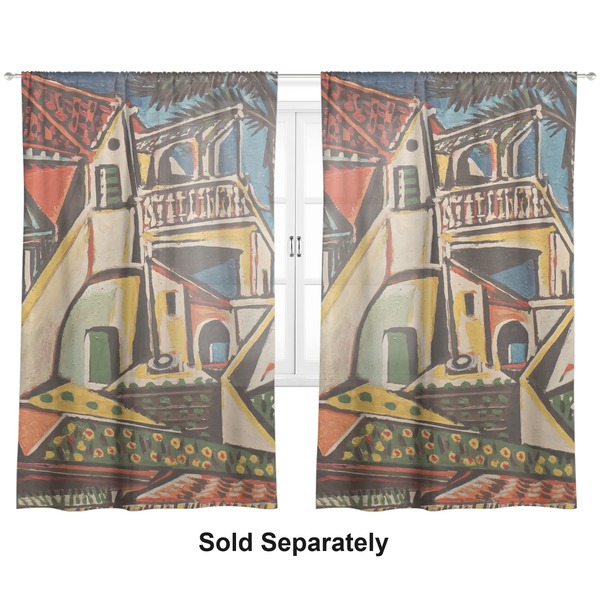 Mediterranean Landscape by Pablo Picasso Sheer Curtains