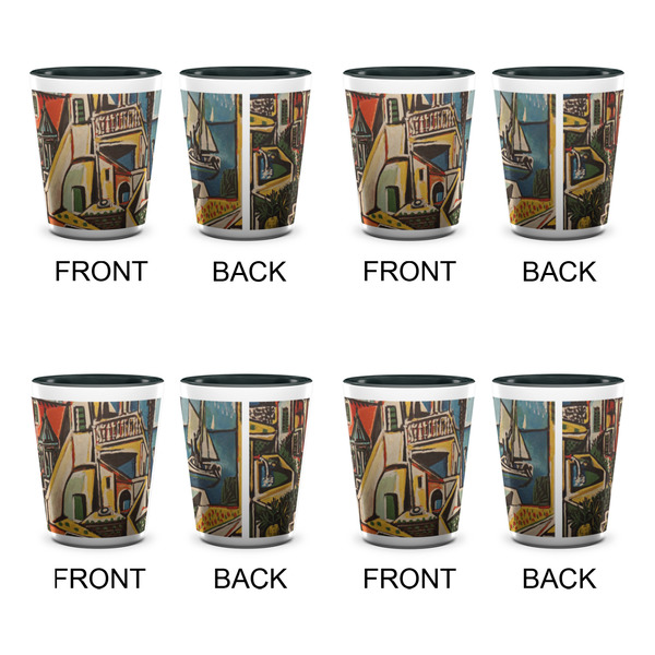 Mediterranean Landscape by Pablo Picasso Shot Glassess - Two Tone - Set of 4 - APPROVAL